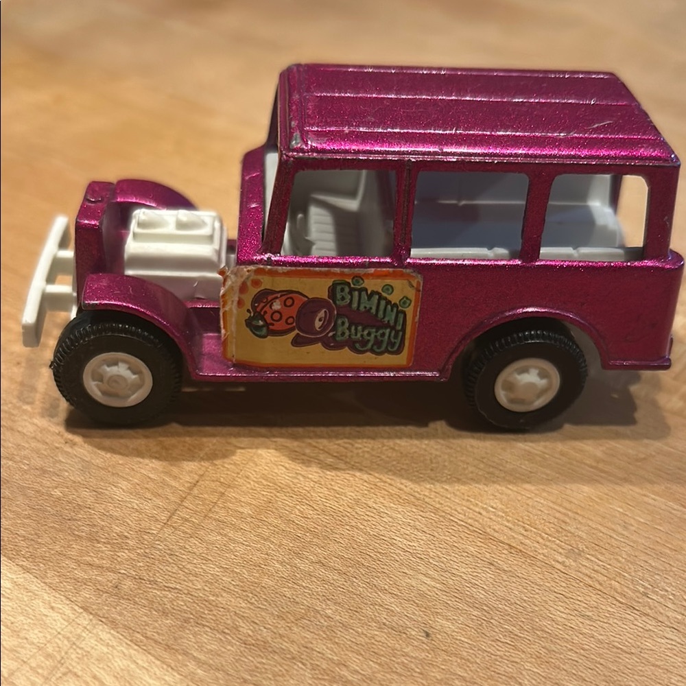 Vintage 1970s Tootsie Toys Purple Bimini Buggy "Resort Shuttle Bus"